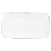 Lastra White Rectangular Platter by VIETRI