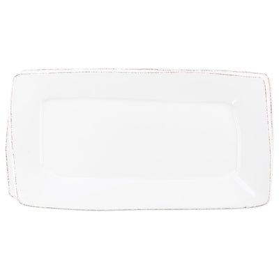Lastra White Rectangular Platter by VIETRI