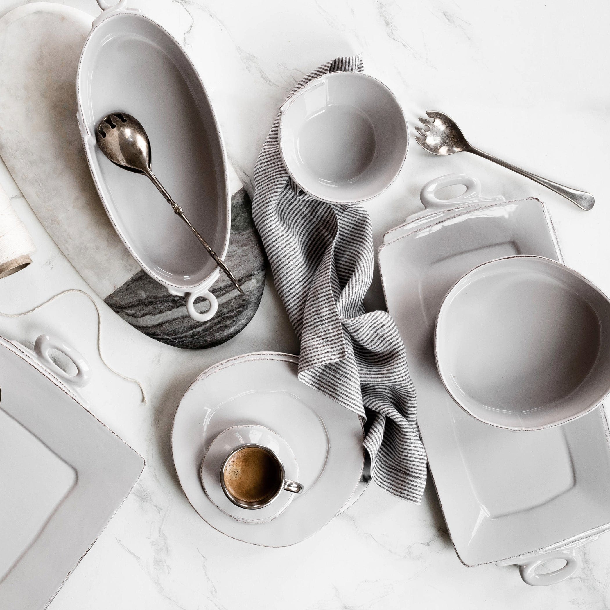 Lastra White Stackable Cereal Bowl | Small Cereal Bowl | VIETRI