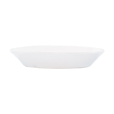 Lastra White Small Oval Baker by VIETRI