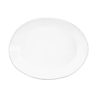 Lastra White Small Oval Baker by VIETRI