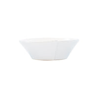 Lastra White Small Oval Bowl by VIETRI