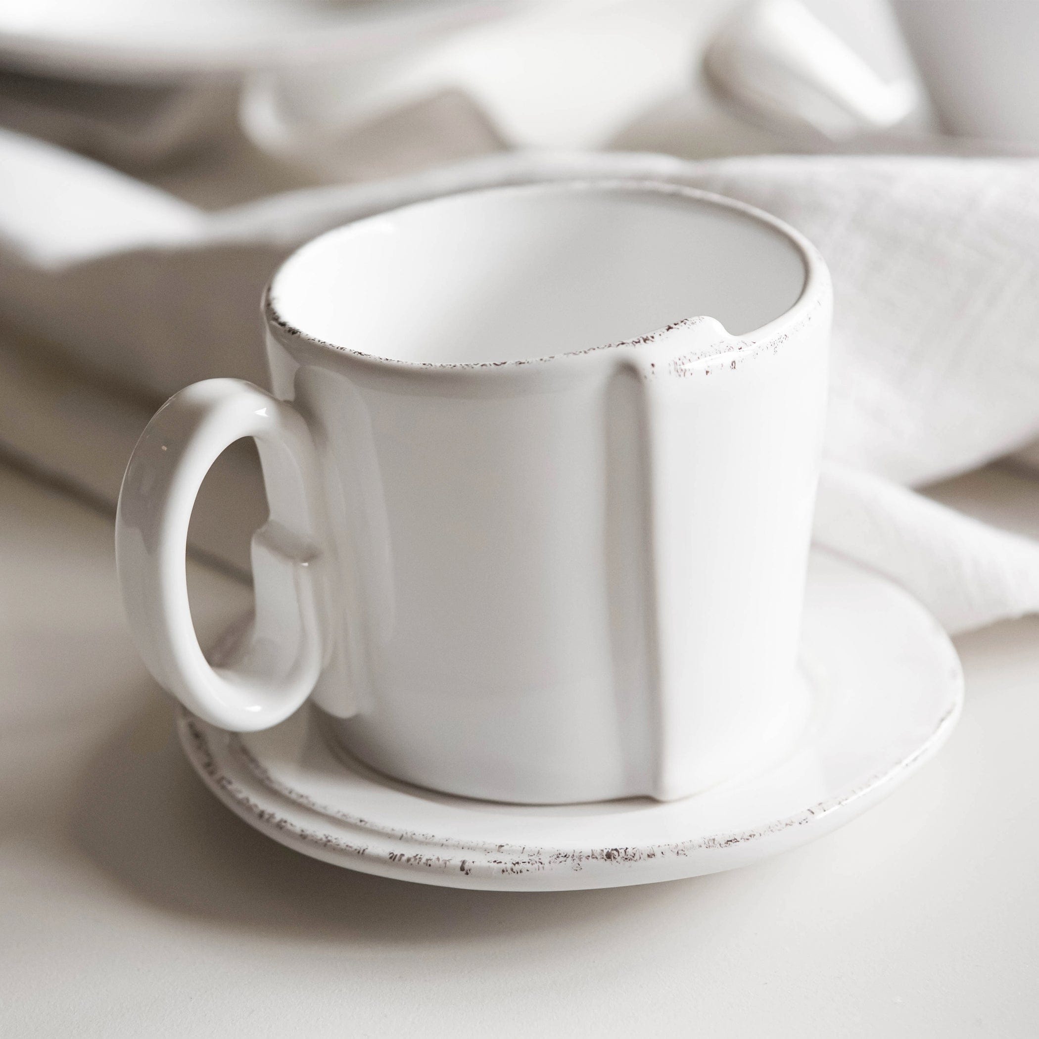 Lastra Espresso Cup & Saucer | Italian Espresso Cup Set – VIETRI