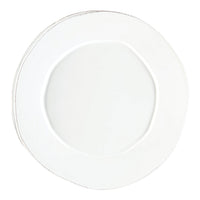 Lastra White Round Platter by VIETRI