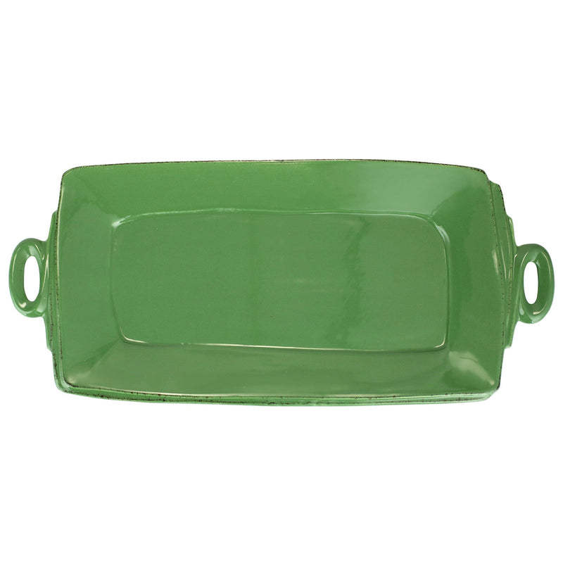 Lastra Green Handled Rectangular Platter
