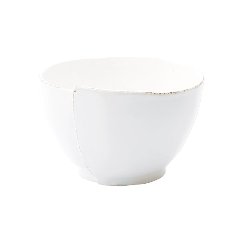 Lastra White Deep Serving Bowl by VIETRI