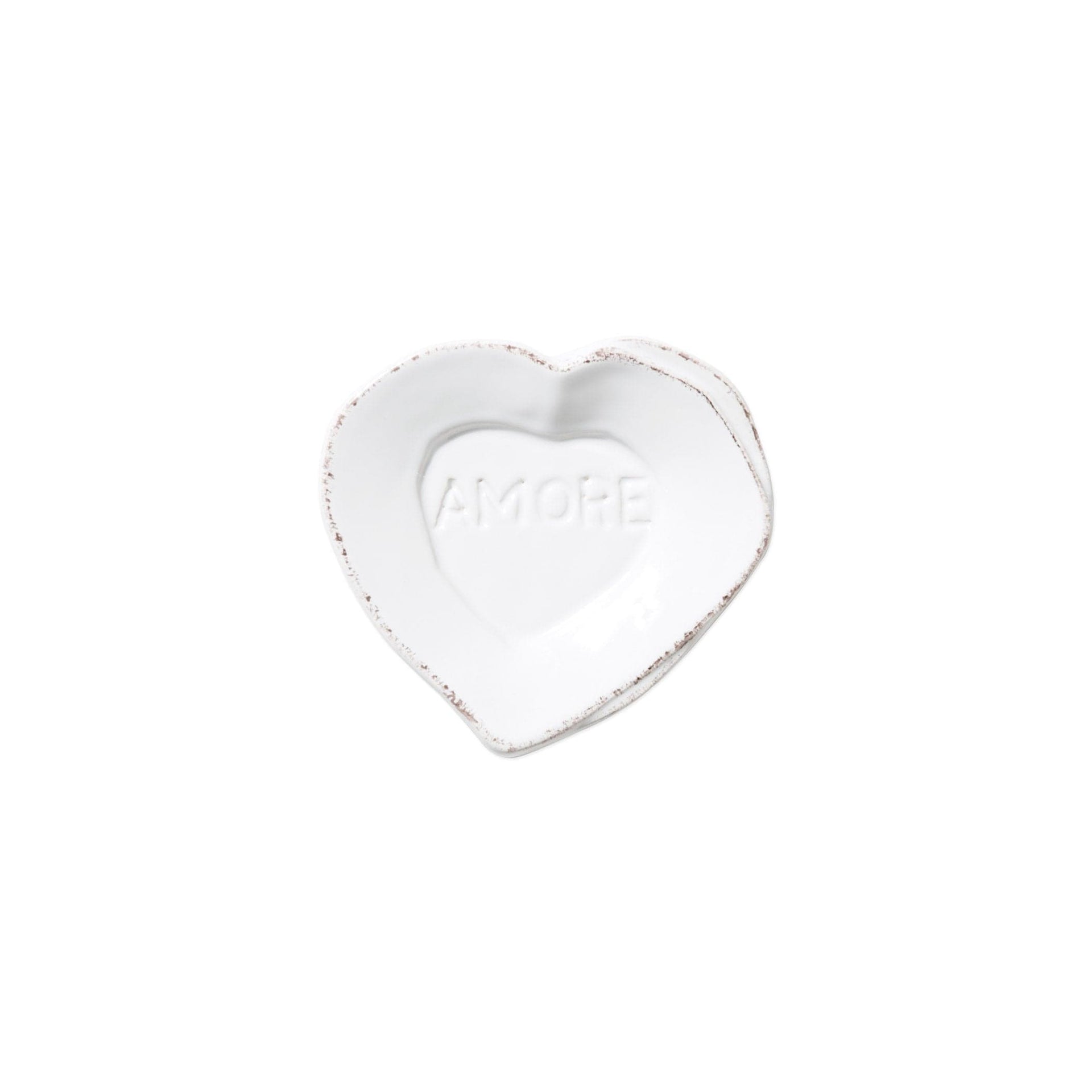 Lastra White Heart Mini Amore Plate - White