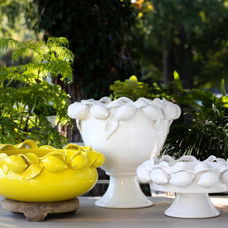 Limoni White Footed Fruit Bowl