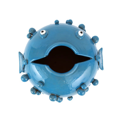 Maremma Deep Blue Figural Pufferfish