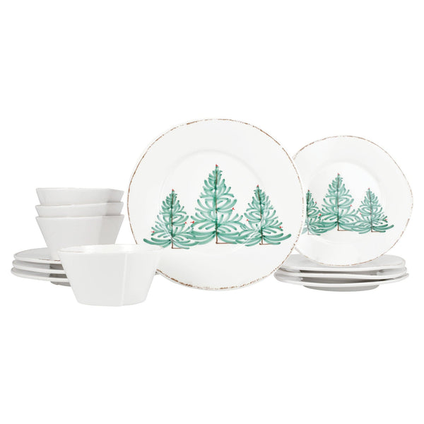 Melamine Lastra Holiday Twelve-Piece Place Setting – VIETRI