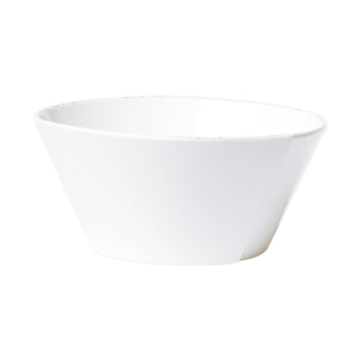 Melamine Lastra White Large Stacking Serving Bowl by VIETRI