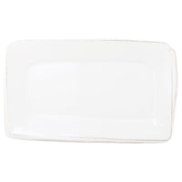 Melamine Lastra White Rectangular Platter by VIETRI