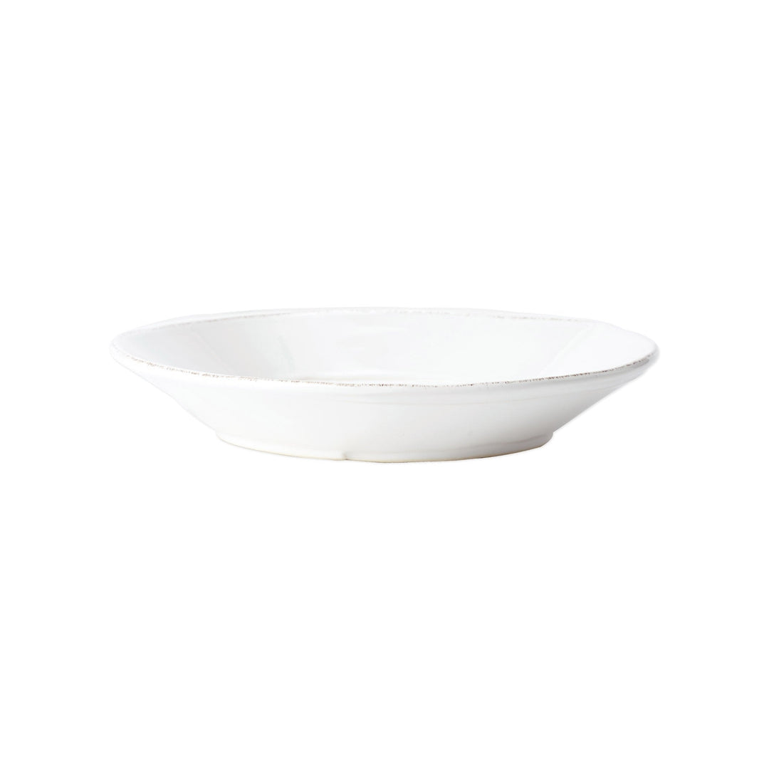 Melamine Lastra White Shallow Bowl – VIETRI - Main Image