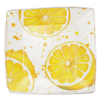 Melamine Fruit Lemon Square Platter by VIETRI
