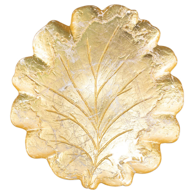 Moon Glass Leaf Platter by VIETRI