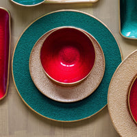 Metallic Glass Pearl Salad Plate