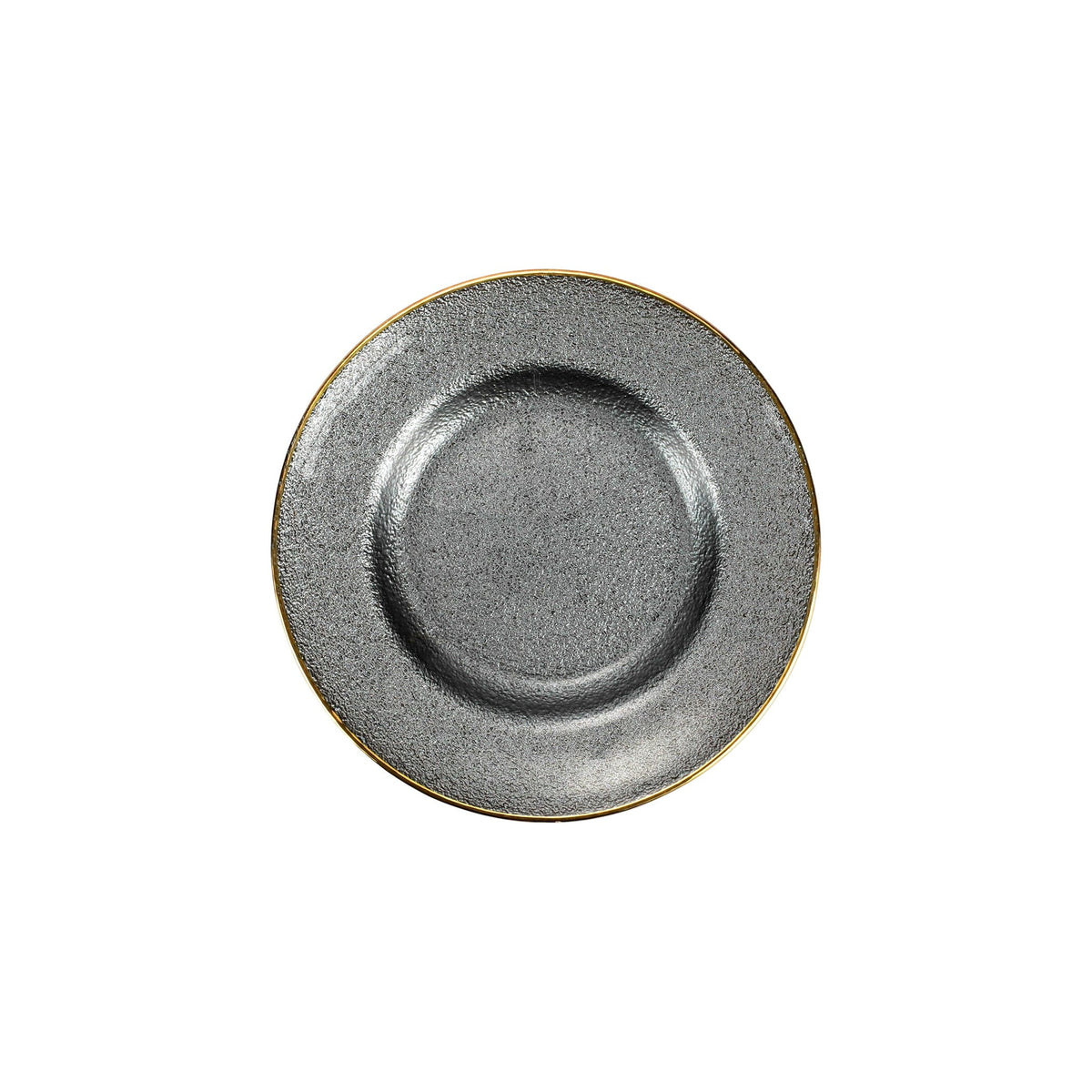 Metallic Glass Slate Salad Plate