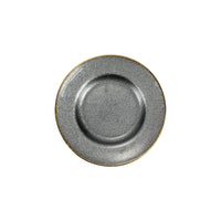 Metallic Glass Slate Salad Plate