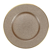Metallic Glass Slate Service Plate/Charger