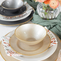 Metallic Glass Slate Service Plate/Charger