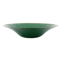 Metallic Glass Emerald Centerpiece