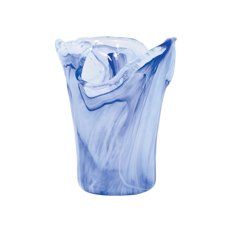 Onda Glass Cobalt Small Vase by VIETRI