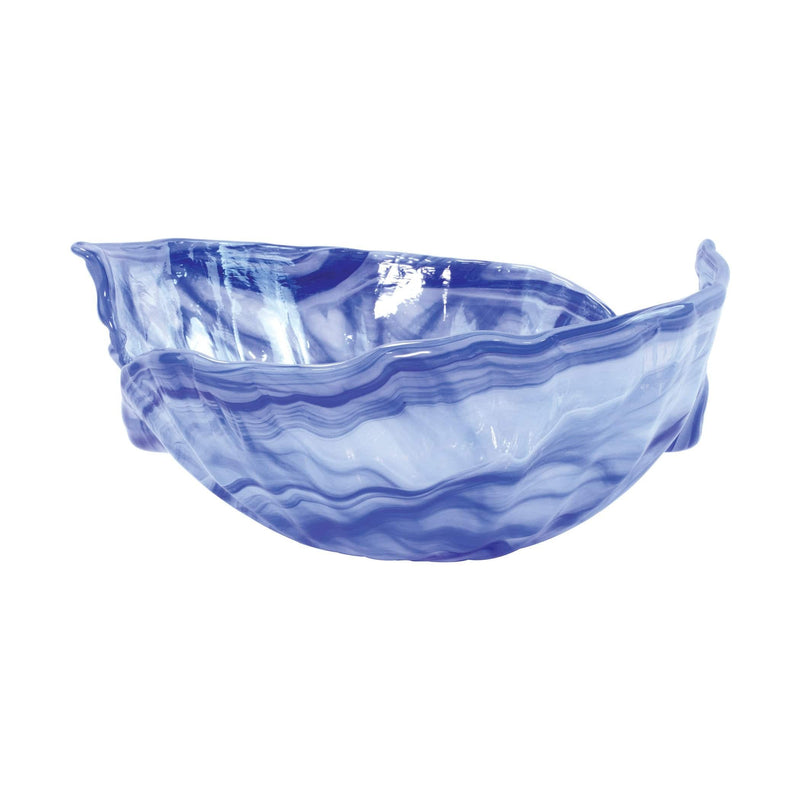 Onda Glass Cobalt Round Bowl by VIETRI