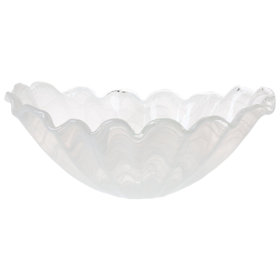 Vietri Onda Glass Long Oval Bowl Vietri Onda Glass Long Oval Bowl