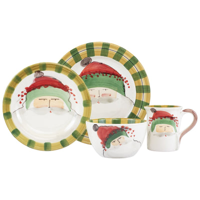 Old St. Nick Green Hat Four-Piece Place Setting by VIETRI