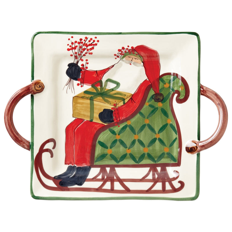 Old St. Nick Square Handled Platter by VIETRI