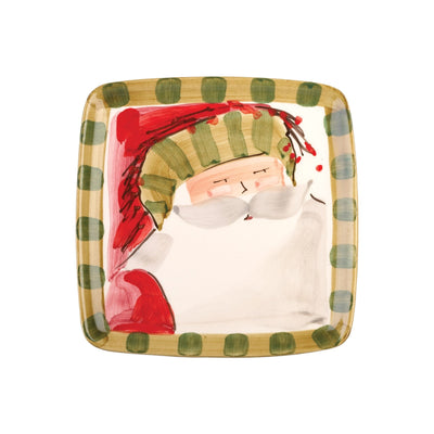 Old St. Nick Square Salad Plate - Striped by VIETRI