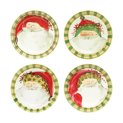 Old St Nick Assorted Round Salad Plates - Set of 4 by VIETRI