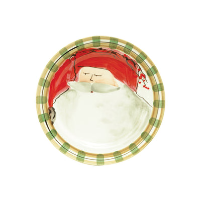 Old St Nick Round Salad Plate - Red Hat by VIETRI
