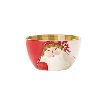 Old St Nick Cereal Bowl - Striped Hat by VIETRI