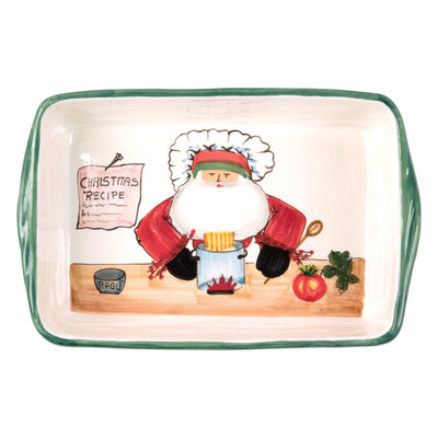 Old St. Nick Rectangular Baker with Chef by VIETRI