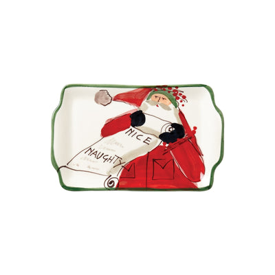 Old St. Nick Rectangular Plate - Naughty or Nice by VIETRI
