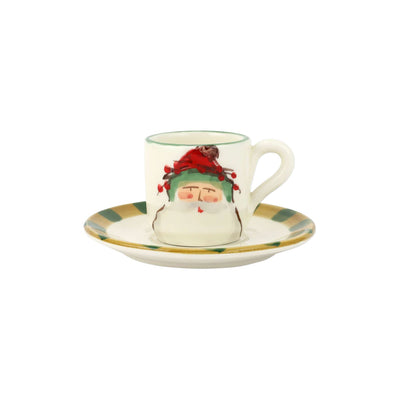 Old St. Nick Assorted Espresso Cups & Saucers - Set of 4