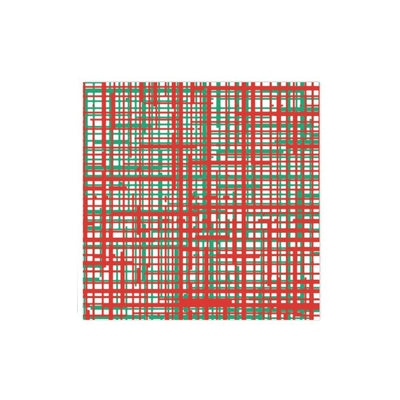 Papersoft Napkins Green & Red Plaid Dinner Napkins (Pack of 20) by VIETRI