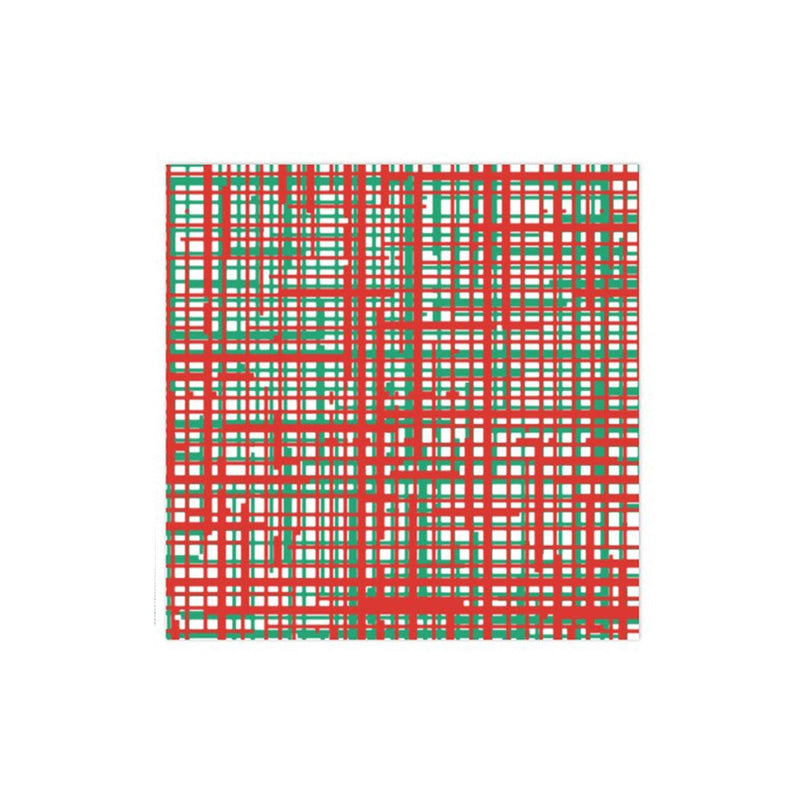 Papersoft Napkins Green & Red Plaid Dinner Napkins (Pack of 50) by VIETRI
