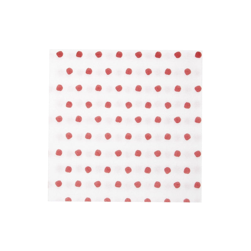 Papersoft Napkins Red Dot Dinner Napkins (Pack of 50) by VIETRI