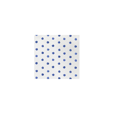 Papersoft Napkins Dot Blue Cocktail Napkins (Pack of 20) by VIETRI