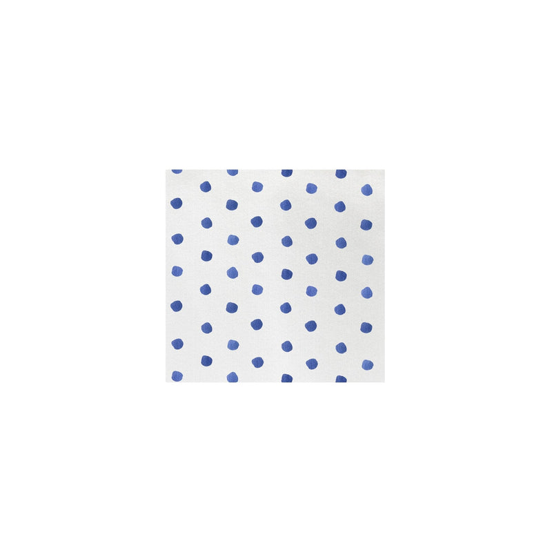 Papersoft Napkins Dot Blue Cocktail Napkins (Pack of 20) by VIETRI