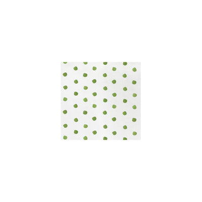 Papersoft Napkins Dot Green Cocktail Napkins (Pack of 20) by VIETRI