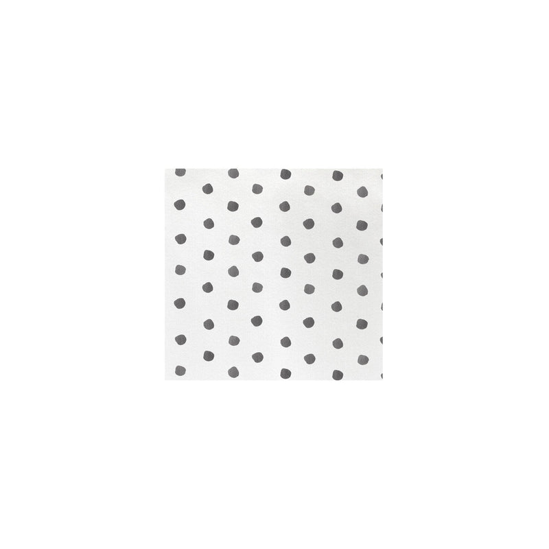 Papersoft Napkins Dot Gray Cocktail Napkins (Pack of 20) by VIETRI