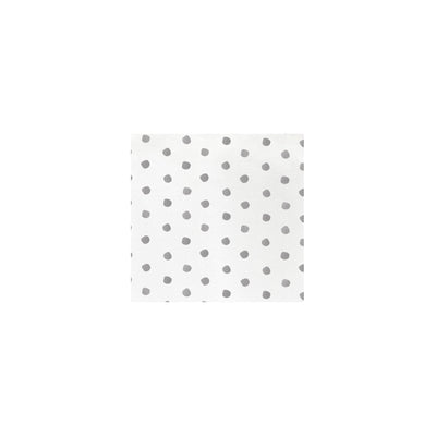 Papersoft Napkins Dot Light Gray Cocktail Napkins (Pack of 20) by VIETRI