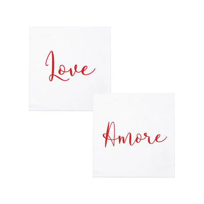 Papersoft Napkins Love/Amore Cocktail Napkins (Pack of 20) by VIETRI