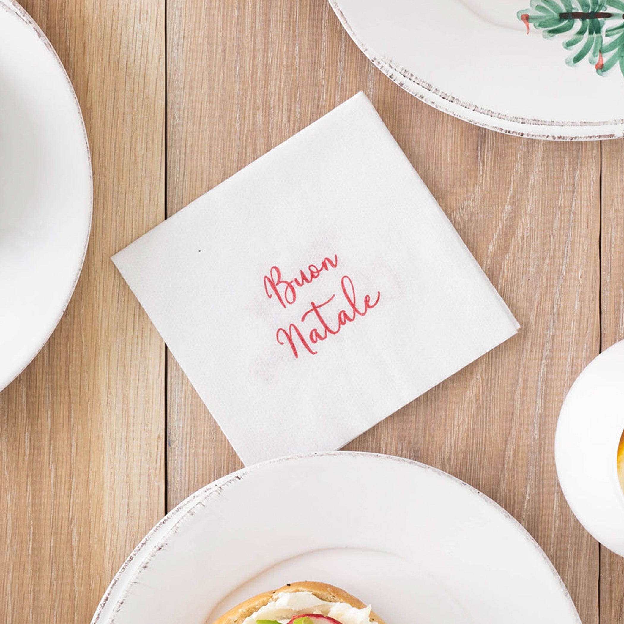 Papersoft Napkins Merry Christmas/Buon Natale Cocktail Napkins - Thumbnail 4