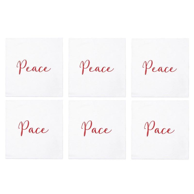 Papersoft Napkins Peace/Pace Cocktail Napkins (Pack of 20) - Set of 6