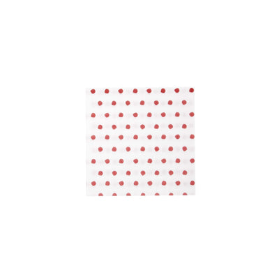 Papersoft Napkins Red Dot Cocktail Napkins (Pack of 20) by VIETRI