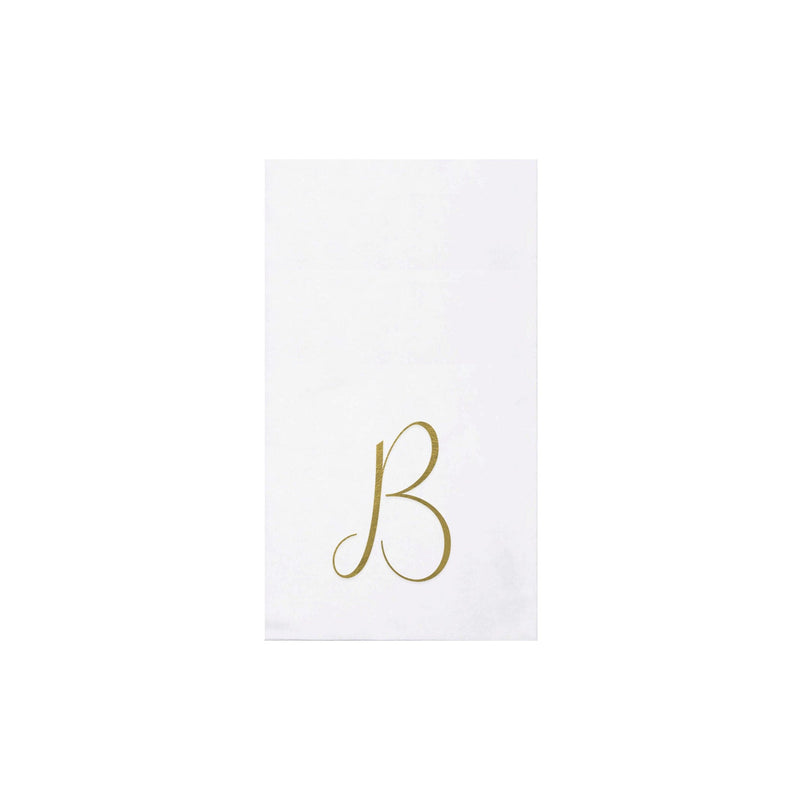 Papersoft Napkins Monogram Guest Towels - B (Pack of 20)